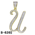 Alta Qualidade 925 Sterling Silver Jewelry Letter Pendant